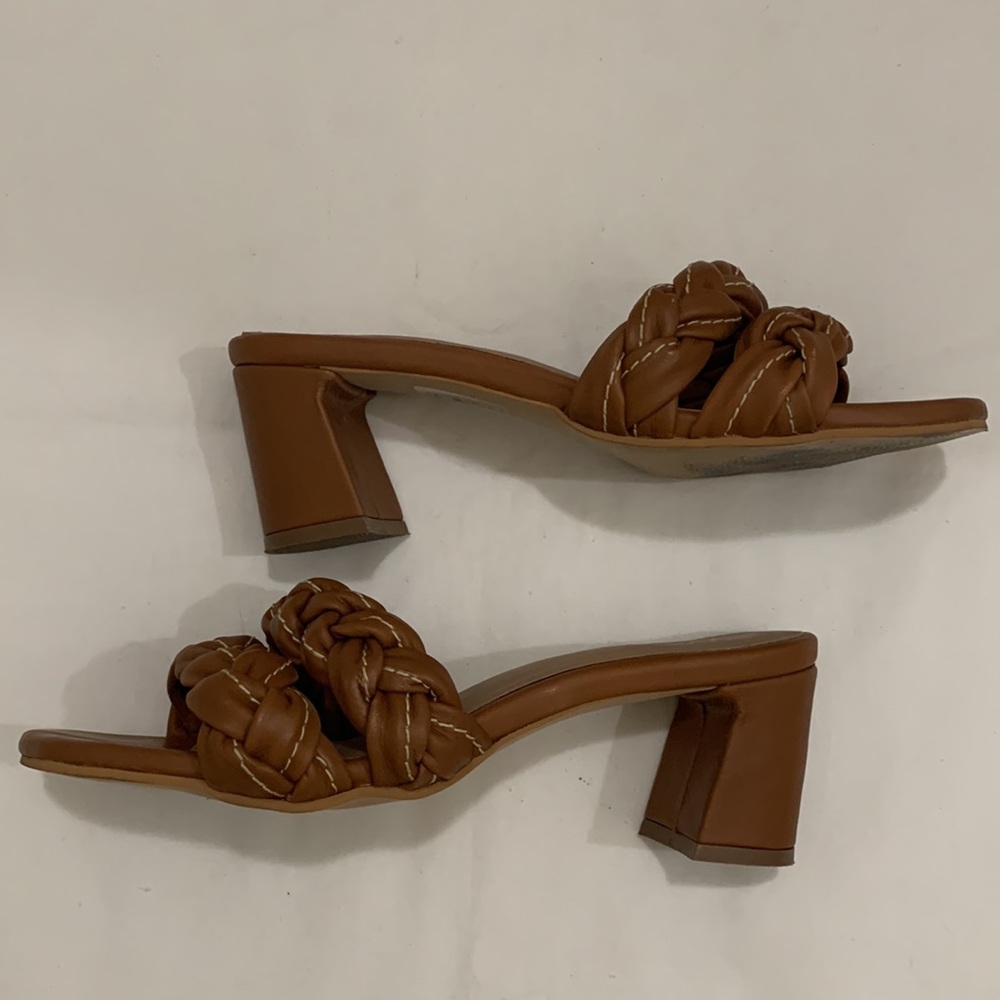 KAANAS Tartu Braided Heel Sandal Brandy Size 8 - Picture 8 of 9